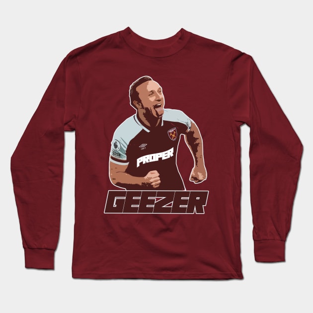 Eastend Cockney Guv'nor - Mark Noble - PROPER GEEZER Long Sleeve T-Shirt by OG Ballers